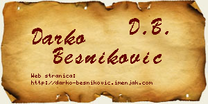 Darko Besniković vizit kartica
